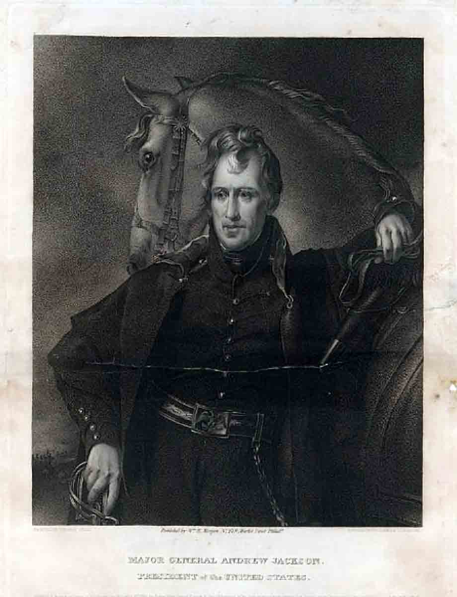 andrew jackson horse engraving