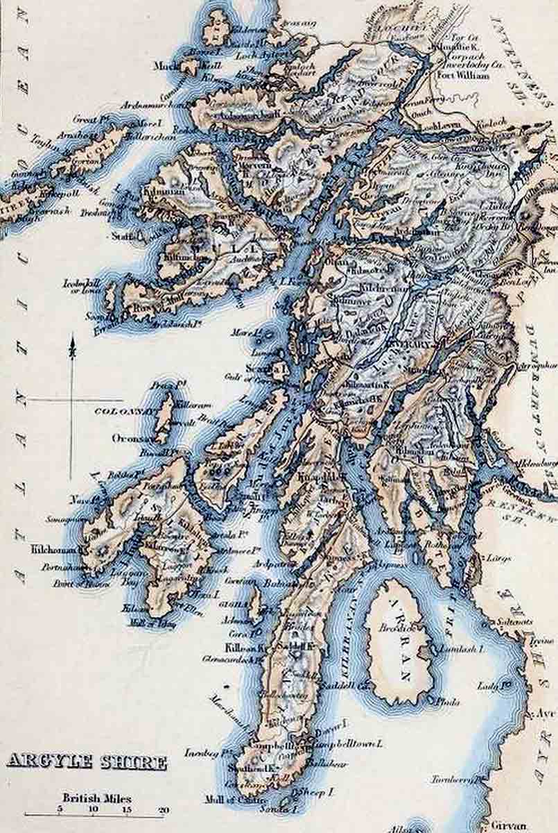 argyleshire map imperial gazetteer