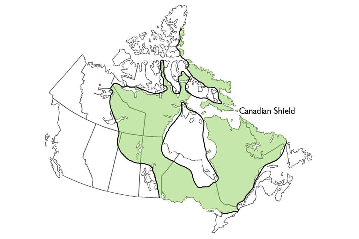 canadian shield canada map