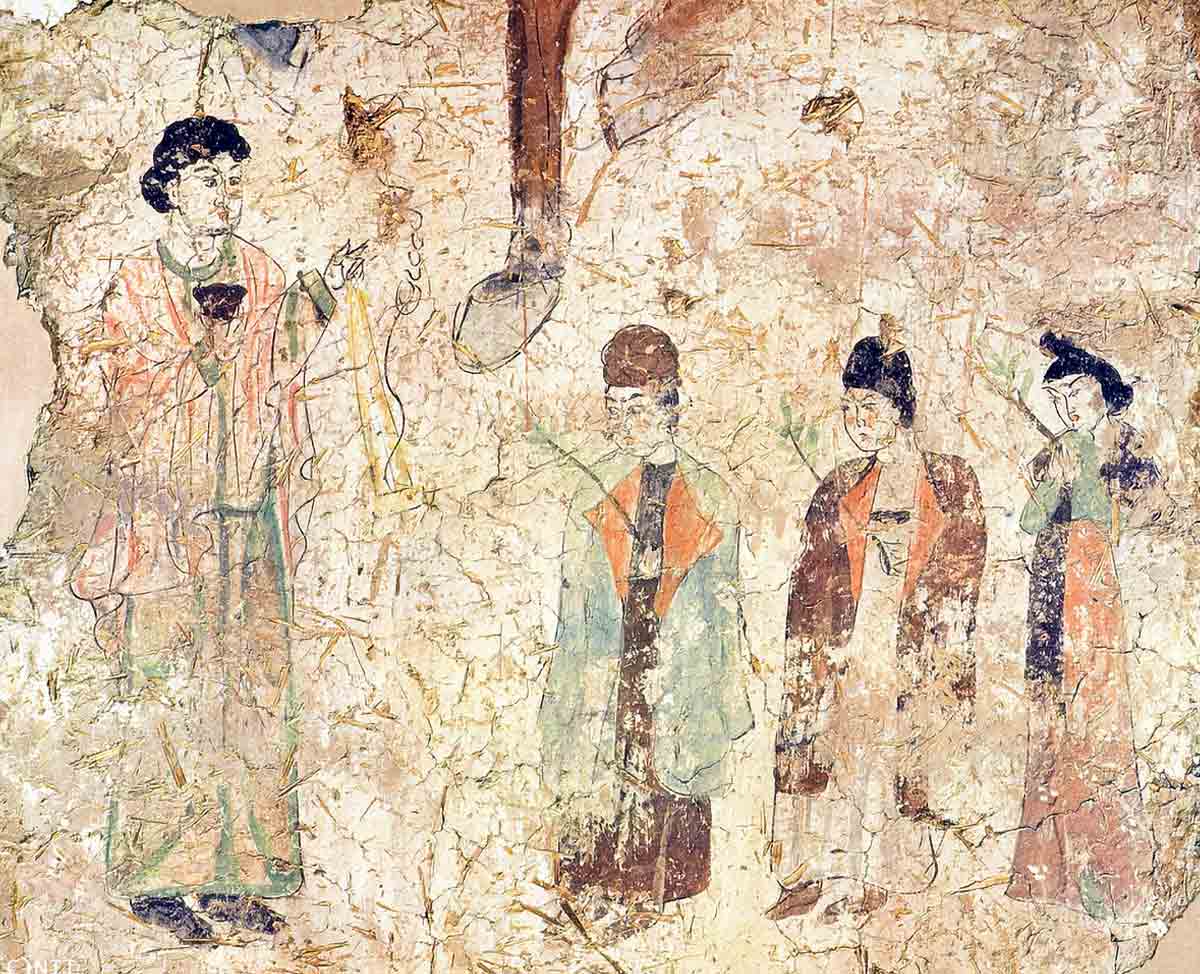 christian fresco mogao caves tang dynasty