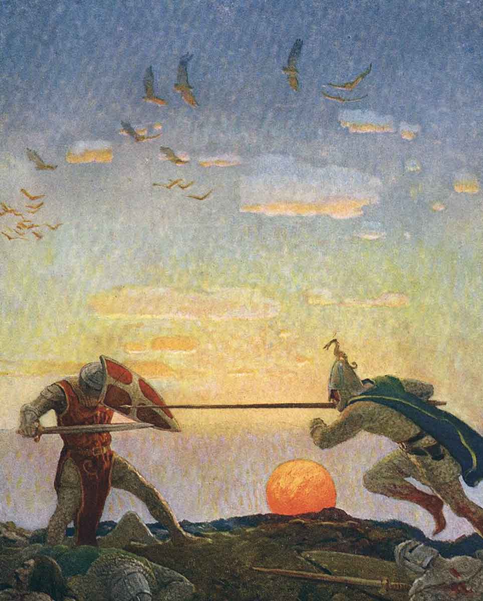 death arthur mordred n c wyeth