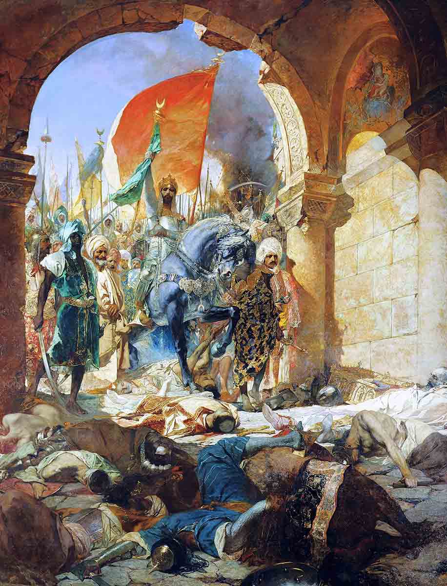 entry mehmed fall of constantinople 1876 painting