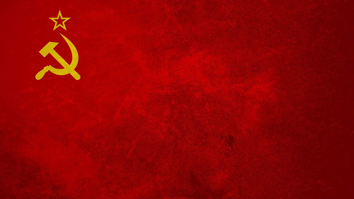 flag ussr red background