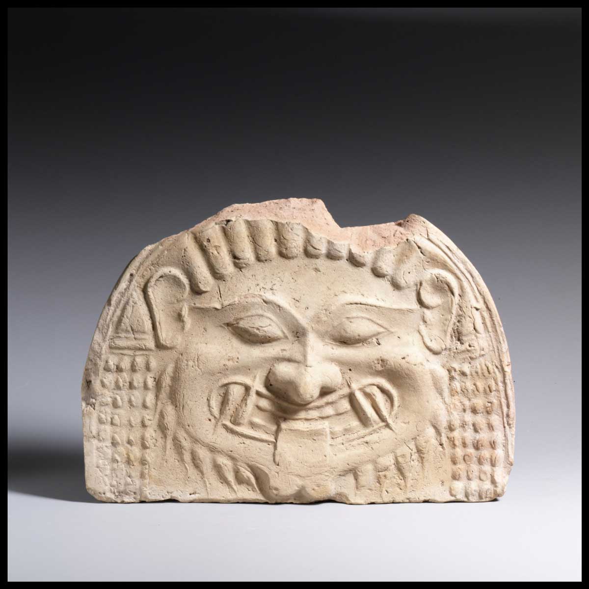 gorgon head antefix tile
