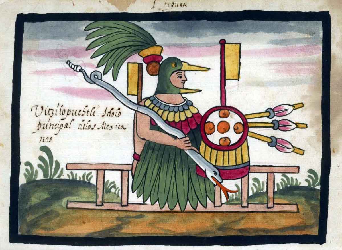 huitzilopochtli codex tovar aztec god