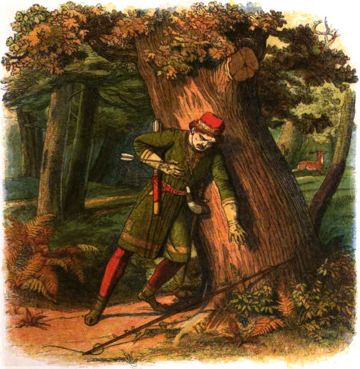 illustration william ii dying in new forest