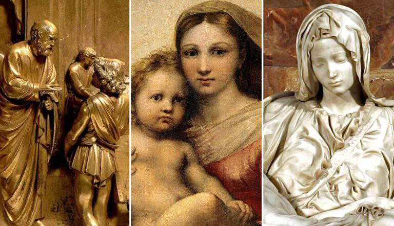 italian renaissance art gates paradise sistine madonna pieta