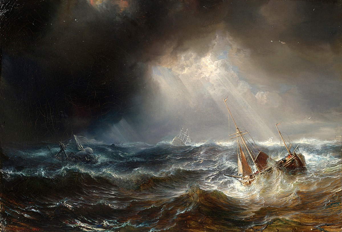 jean antoine theodore gudin shipping storm