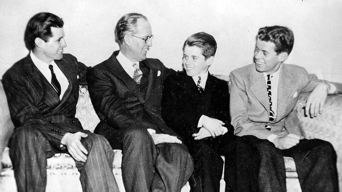 kennedy brothers with father