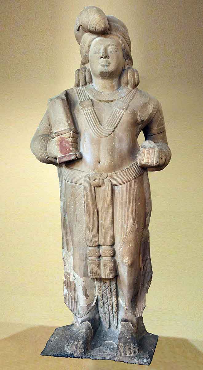 mace holder statue indian