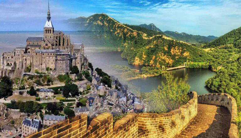 mont saint michel great wall china