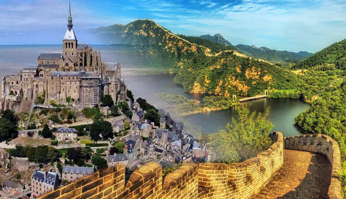 mont saint michel great wall china