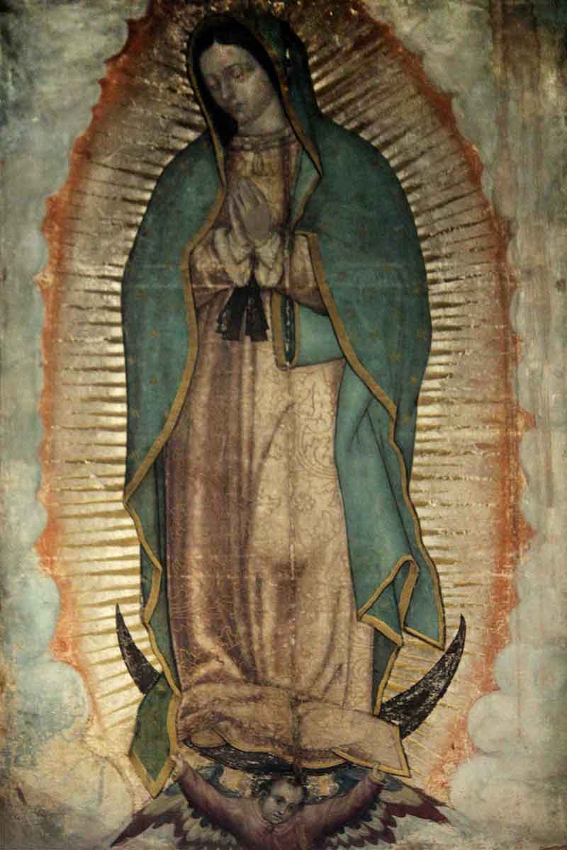 our lady guadalupe image imprinted tilma