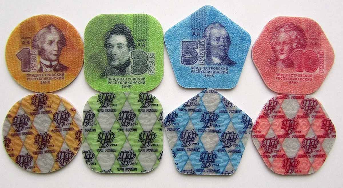 plastic coins transnistria