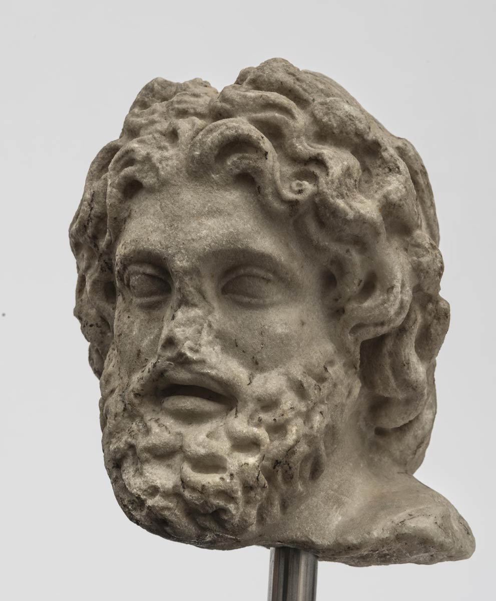 poseidon bust marble roman greek