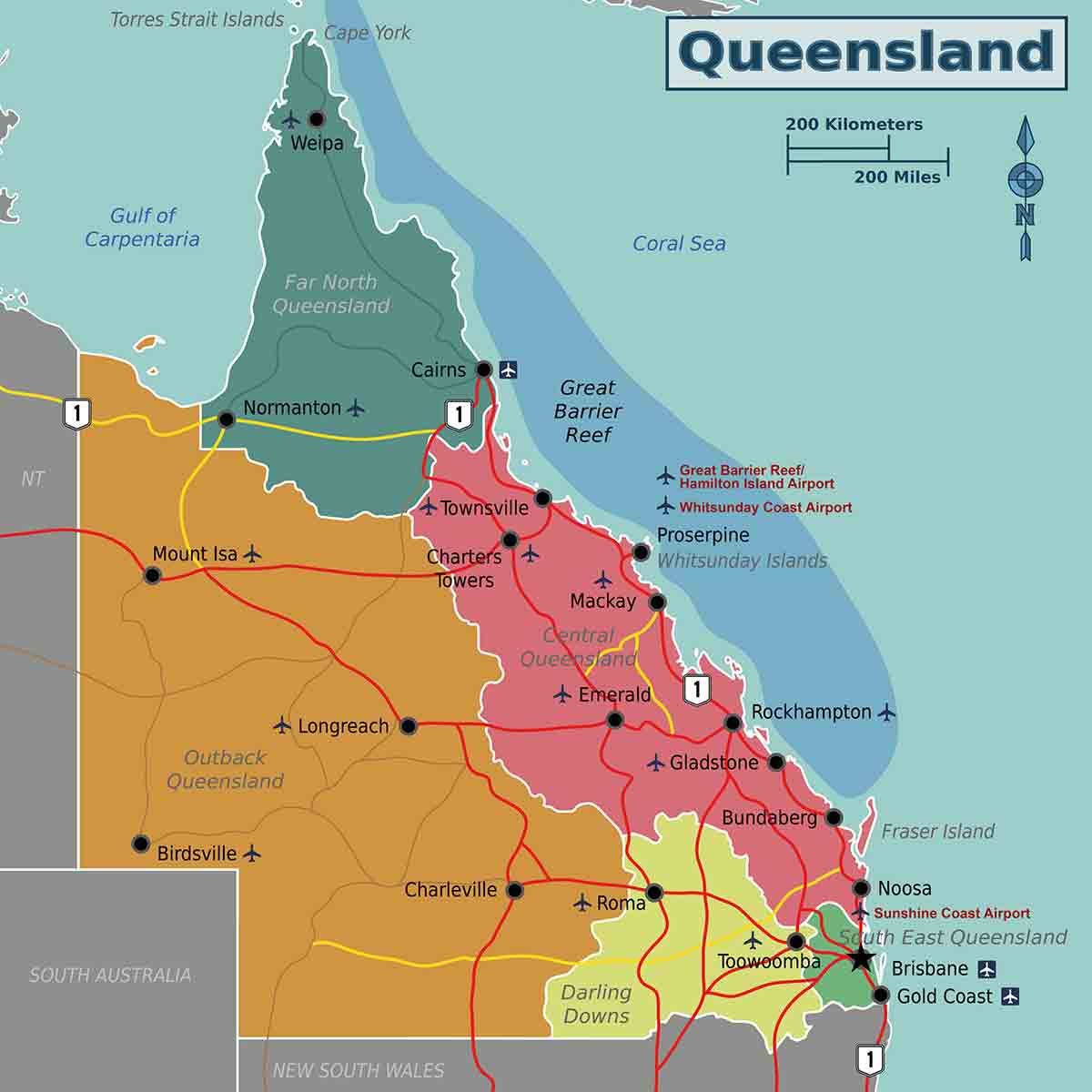 queensland map