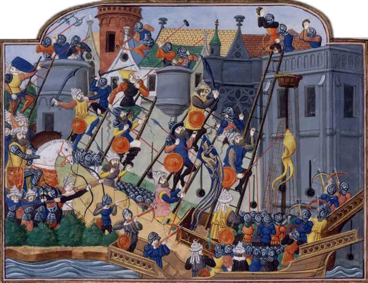 siege fall of constantinople medieval depiction