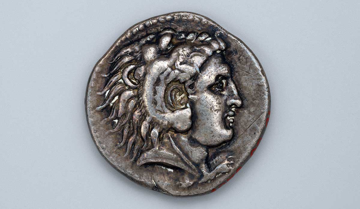 silver tetradrachm of alexander sogdian rock