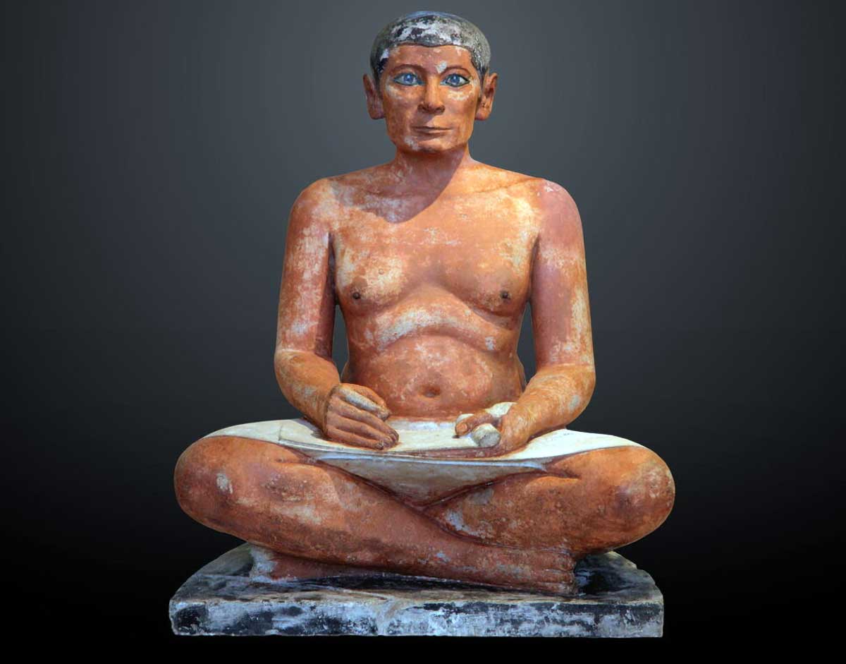 statue seated scribe