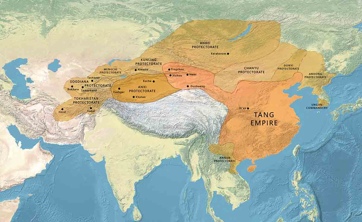 tang dynasty empire map