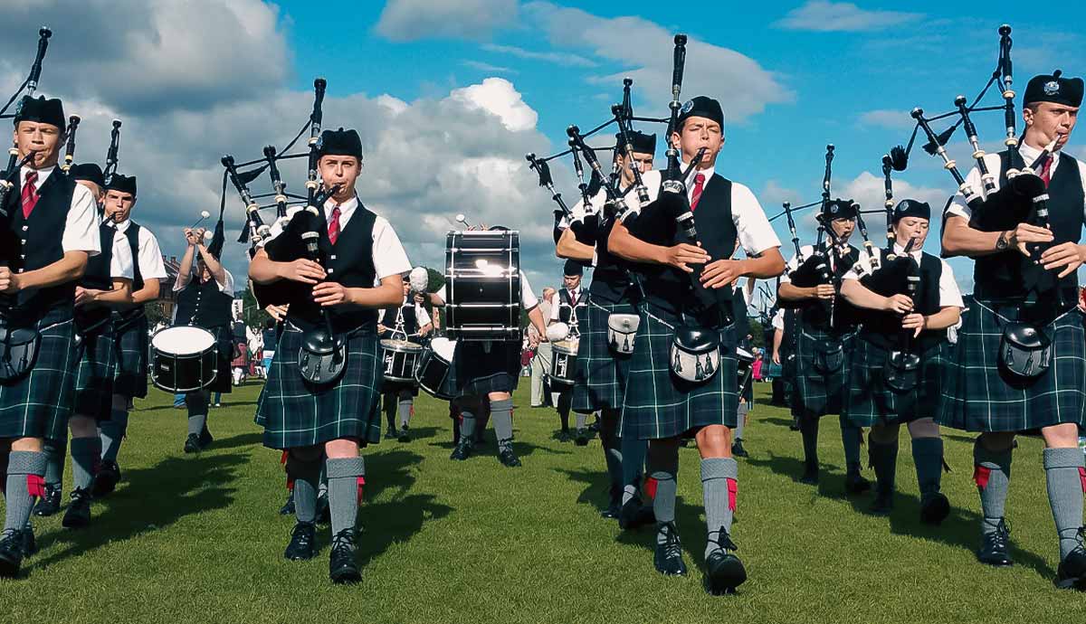 the invention of tradition scottish pipe