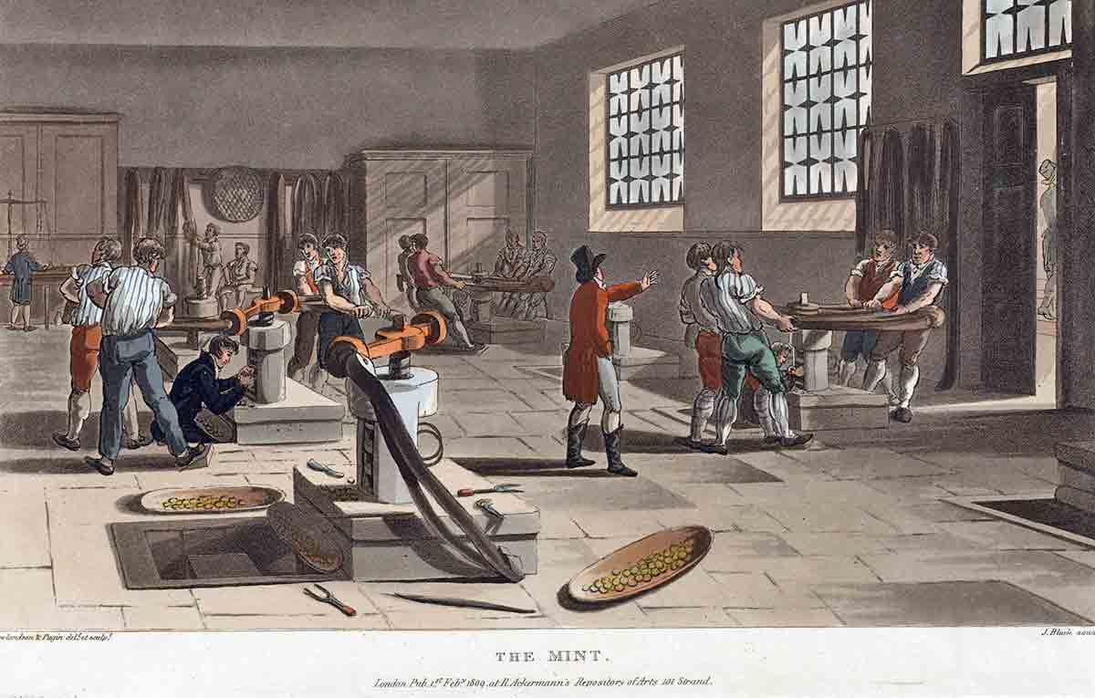 thomas rowlandson the mint tower of london 1809