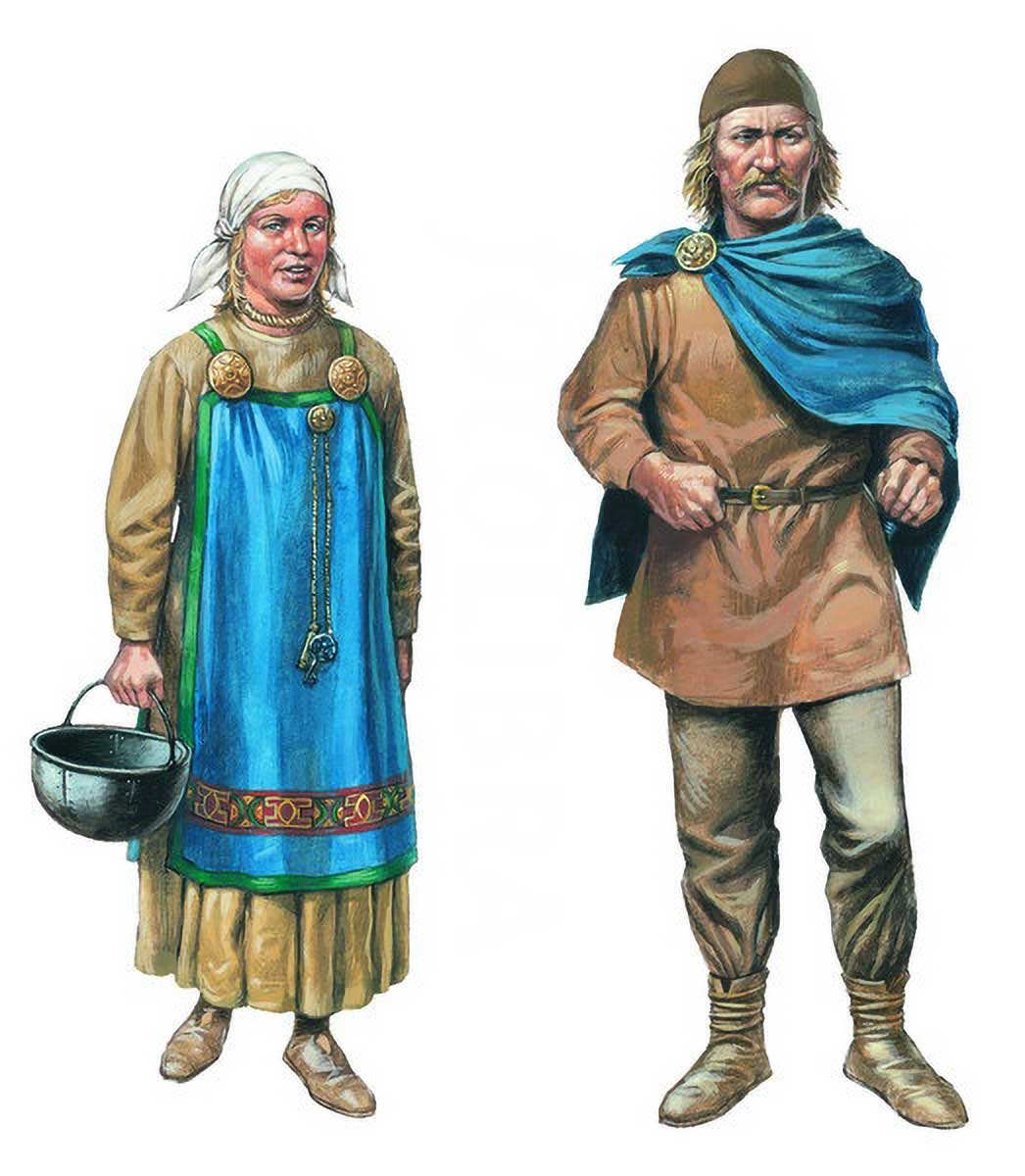 viking male and female costume