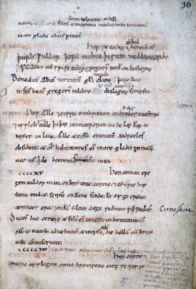 vortigern anglo saxon chronicle folio manuscript