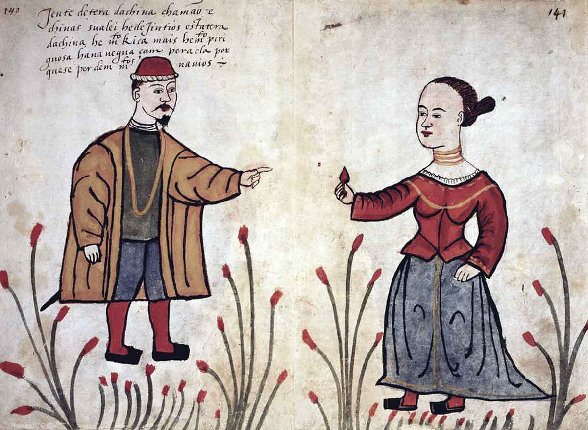 watercolor portraying chinese