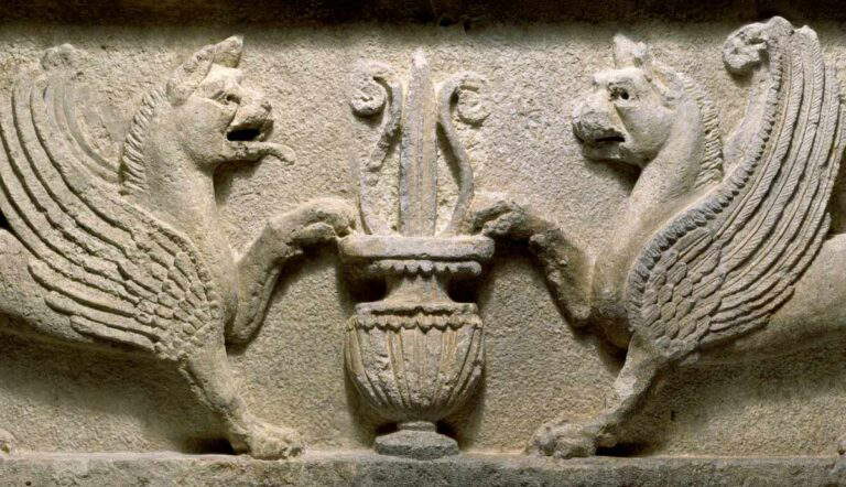 what was parthian empire lintel of griffins
