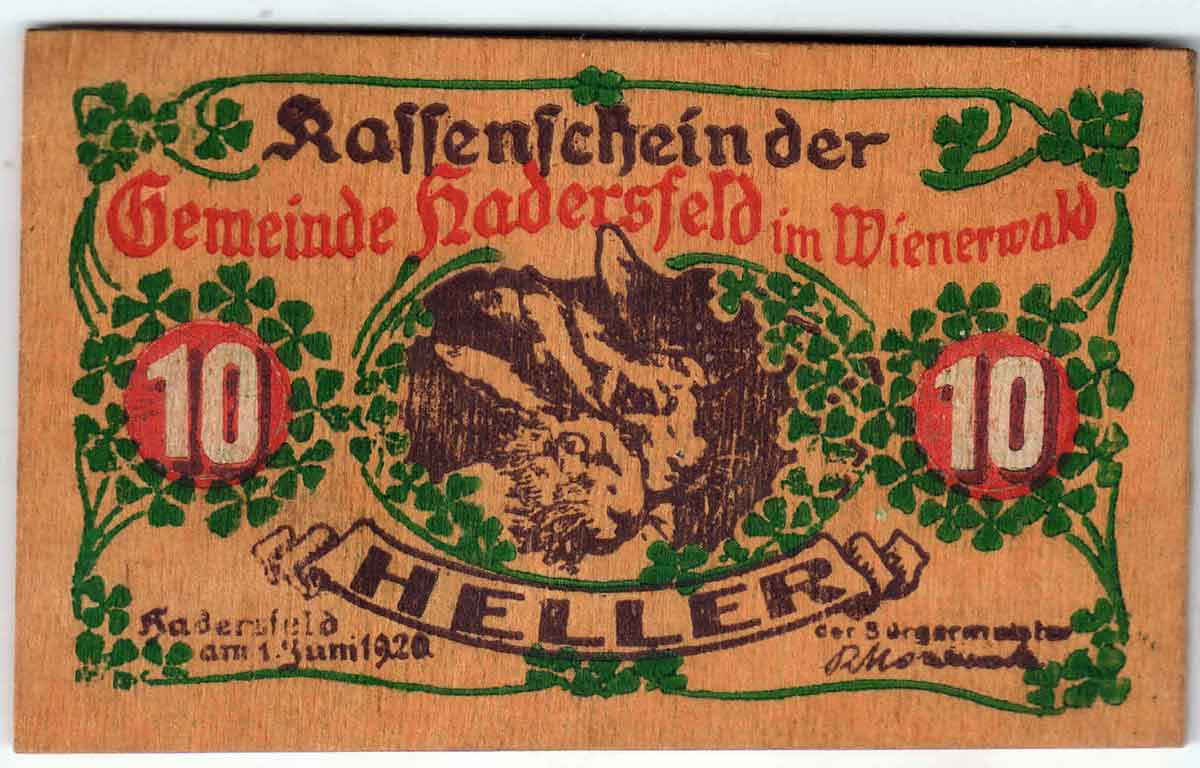 wooden money austria